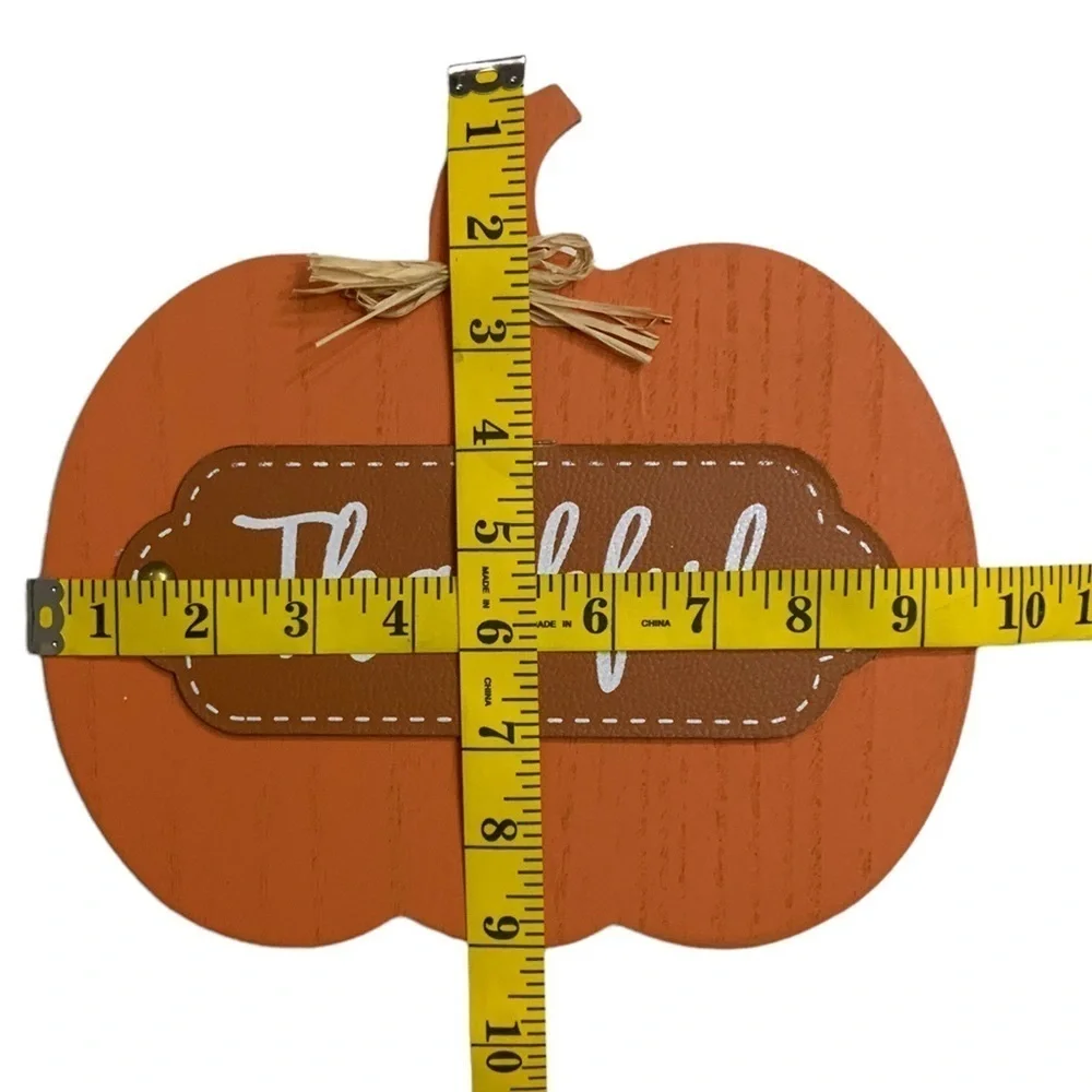 Pumpkin Autumn Table Decor Wood Modern Farmhouse Rustic Stand Up Sign Placque